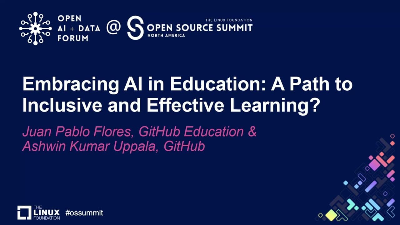 Embracing AI in Education: A Path to Inclusive and Effective Learning at Open Source Summit NA 2024